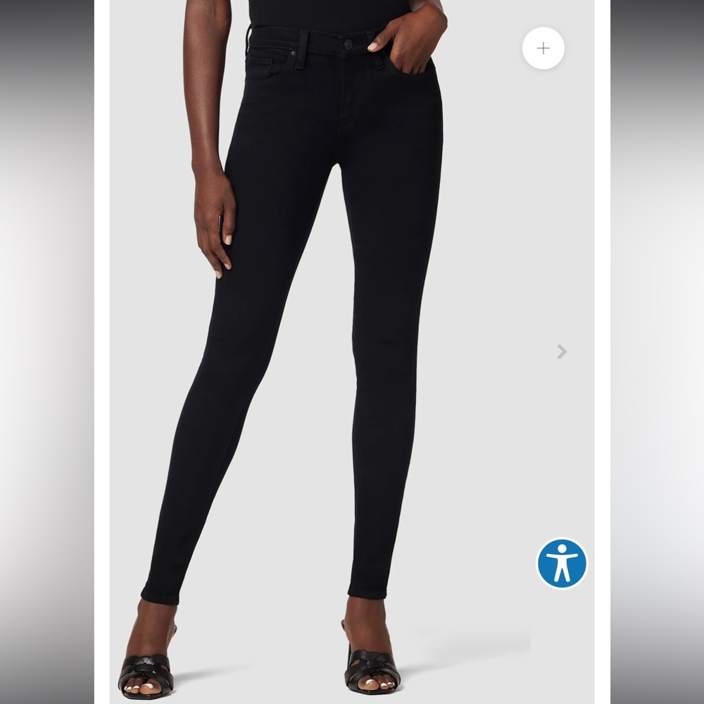 Hudson‎ Nico Mid-Rise Super Skinny Jean. BLACK. SIZE 27. GUC.